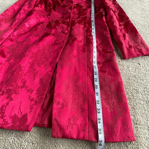 š„VTG Hugo Buscati USA Made Floral Brocade Feminine Preppy Formal Blazer Jacket - Picture 13 of 15